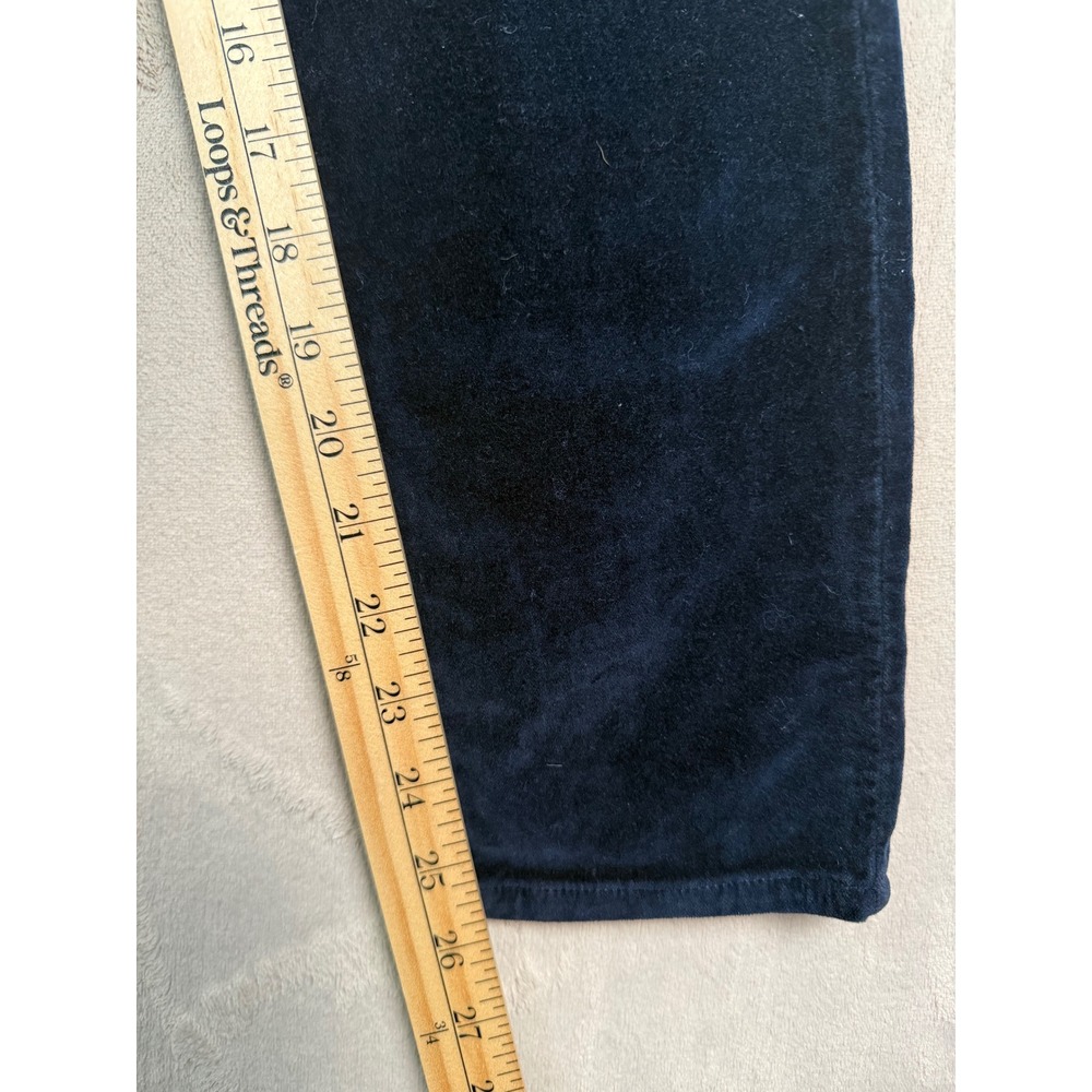 Frame Le High Skinny Pants Womens 28 Navy Blue Velvet Corduroy High Rise Jeans - Picture 8 of 9
